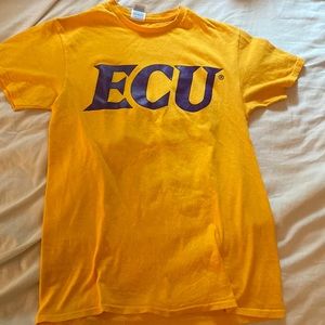 East Carolina gold tee shirt